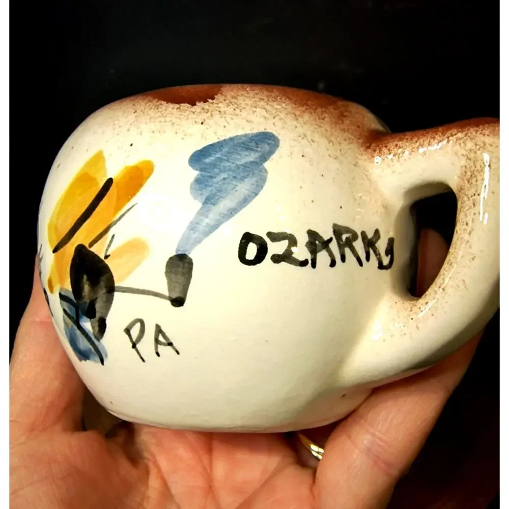 1844.  Vintage Half Cup of Coffee Novelty Mug Ozarks Missouri Arkansas